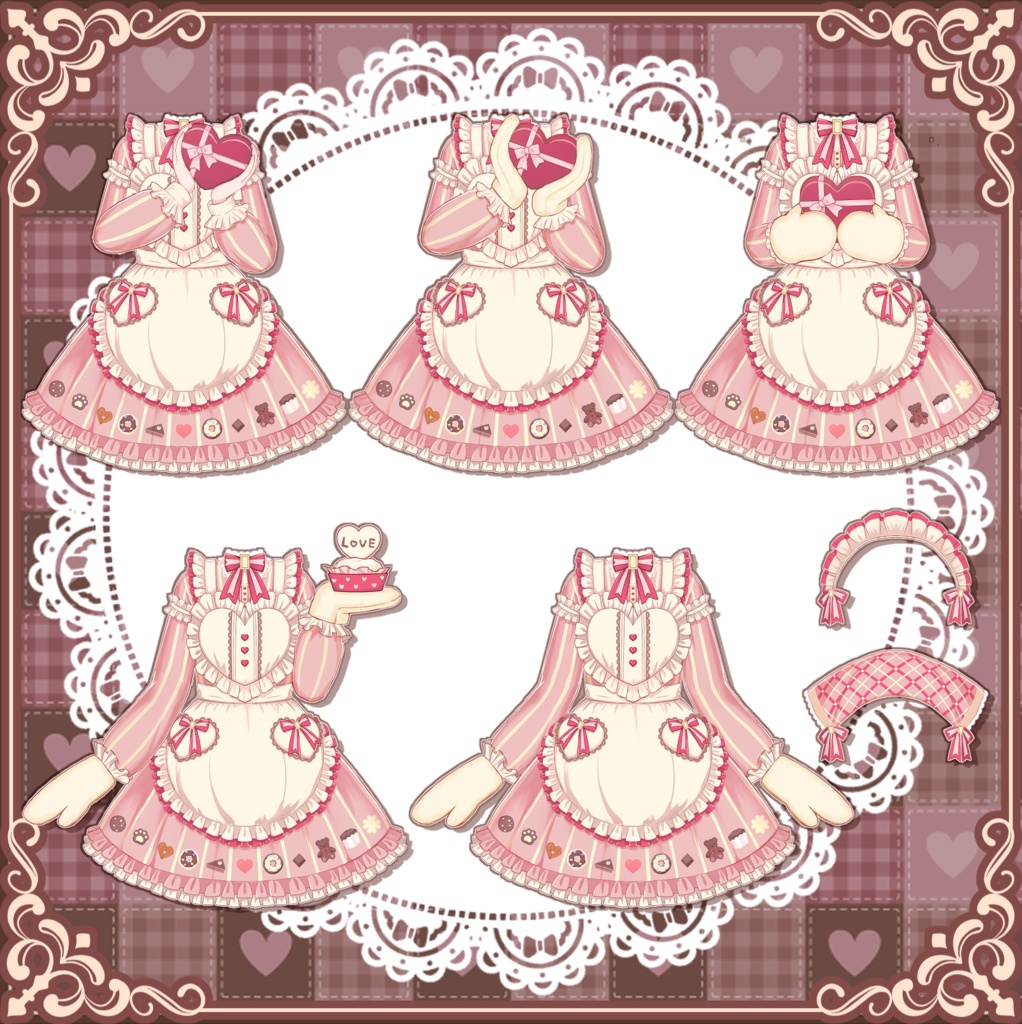 バレンタイン♡デートコーデAKIKO。Illustrator