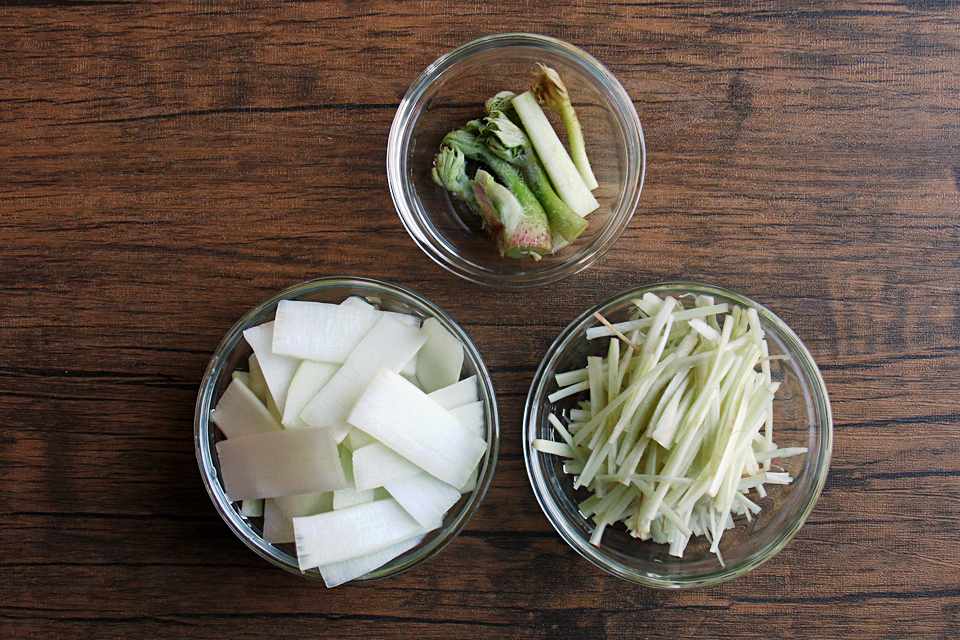 野菜の下ごしらえ