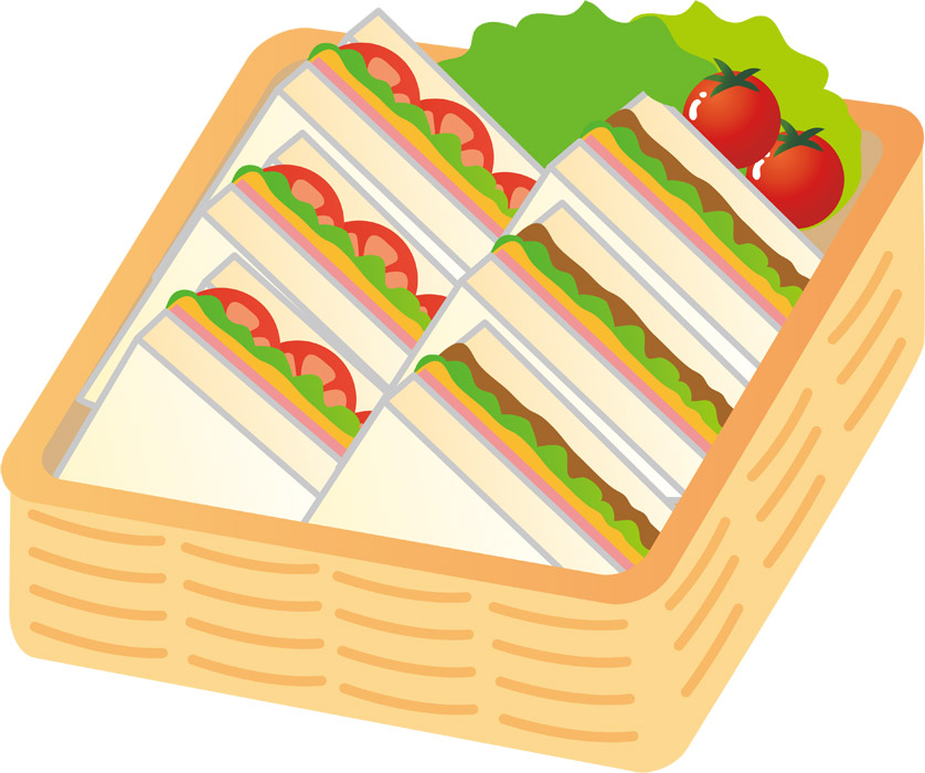 サンドイッチセットのイラスト 2カット- イラストくん