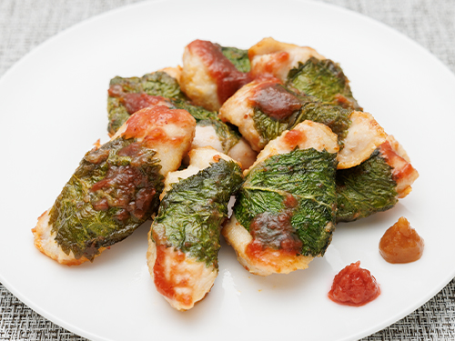 梅しそ☆鶏むね肉焼き