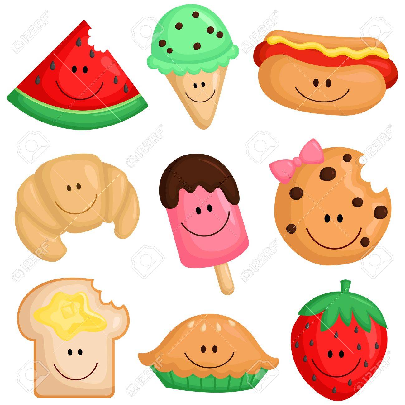 栄養・食・夏 スイカのかわいいフリーイラストフタバのフリーイラスト