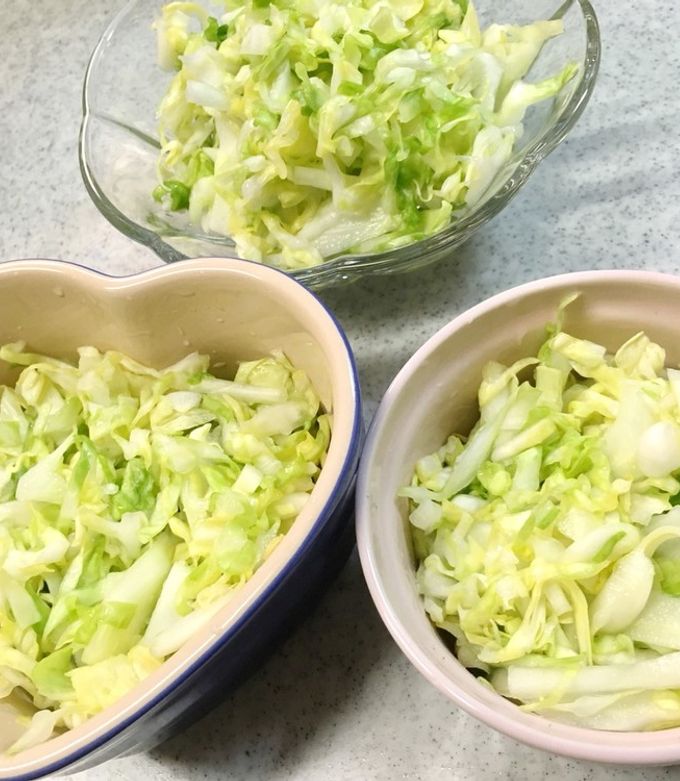 食欲止まらないけど痩せたいって人にお勧めのダイエット飯。千切りキャベツ をレンジで2分加熱したら納豆、卵、ネギ、めんつゆ、ごま油を乗せるだけ。納豆に酢をちょろっと垂らすと糖質と脂質の吸収が抑えられます。よく混ぜて食べるのが美味しく食べるポイント