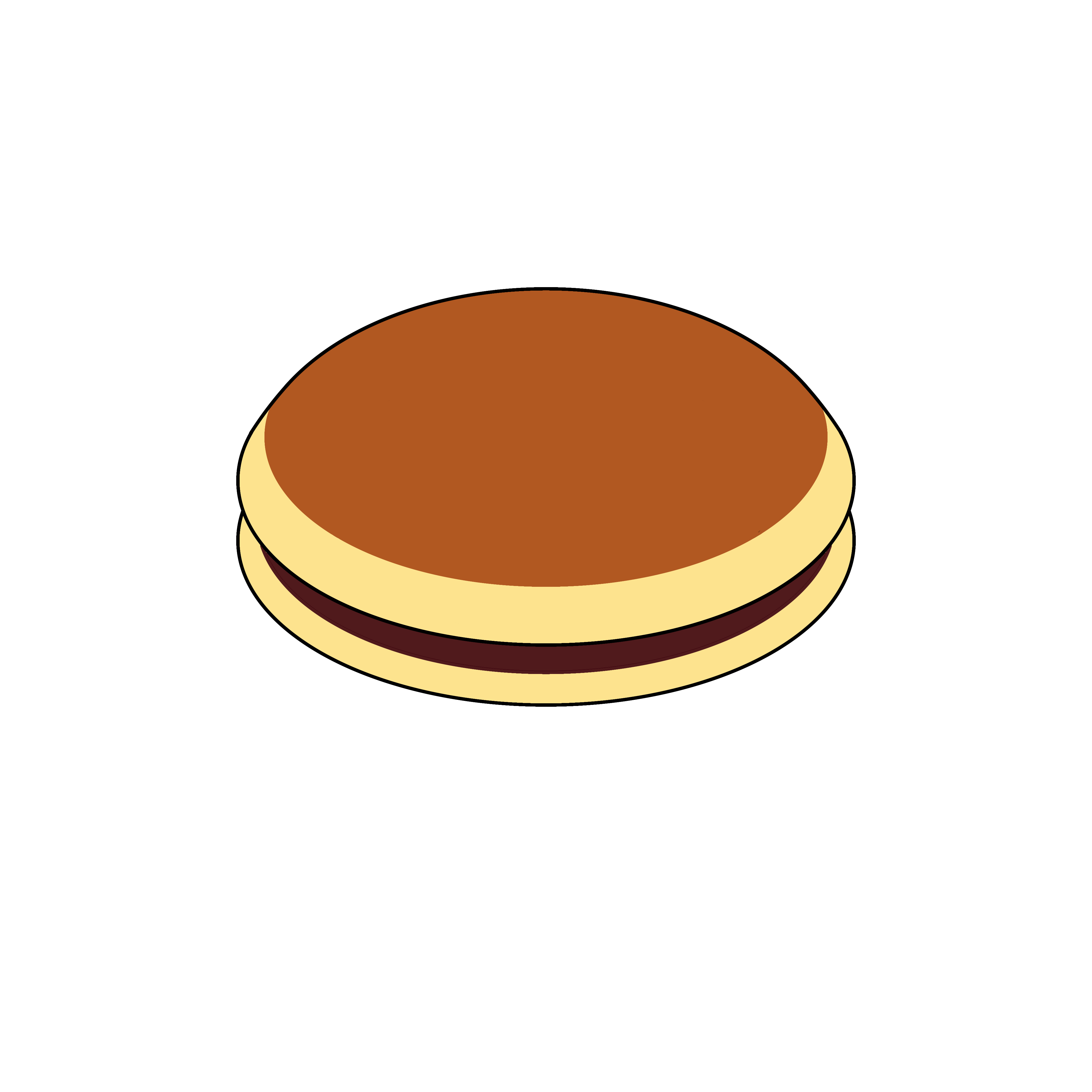 どら焼きのイラストかわいいフリーアイコン・イラストの無料素材サイトフリーペンシル