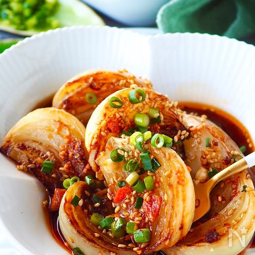 レンジで作る♪シャウと新たまねぎのレンチンバター醤油