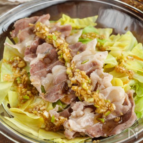 レンジでラクラク♪作業時間５分 豚バラキャベツのみそだれ蒸し