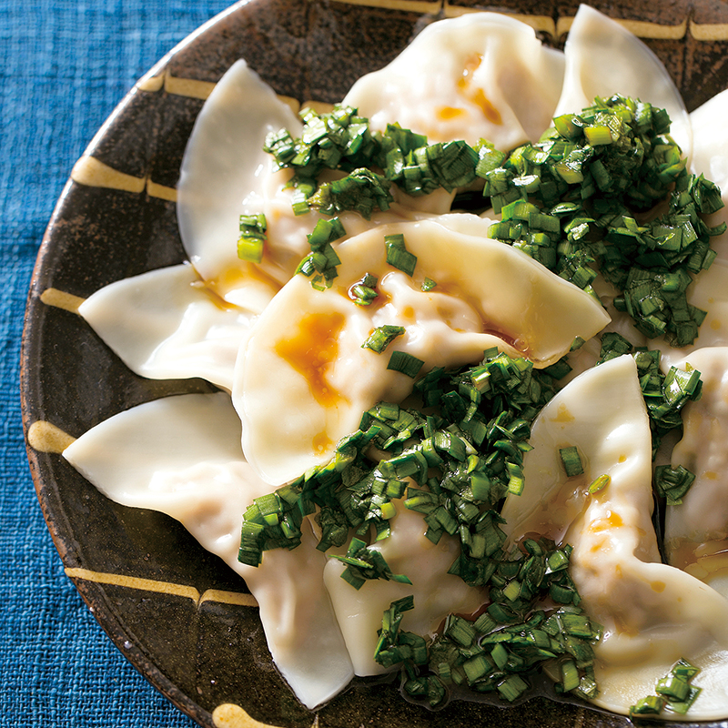 5分で神うま！とろっと卵のニラまみれ水餃子