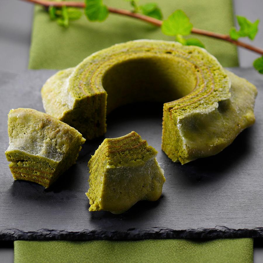 巻かずに重ねて作る！ 抹茶のミニバームクーヘン