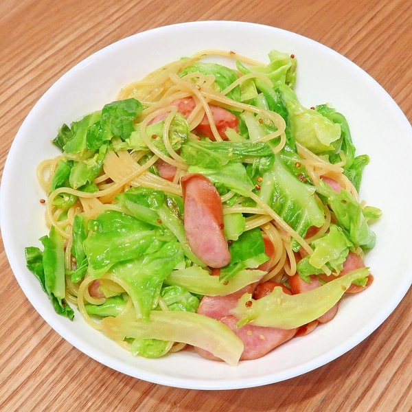 キャベツとピーマンの粒マスタード炒め：徳島市公式ウェブサイト