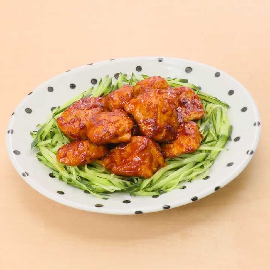 鶏肉のコチュジャンマヨ炒め