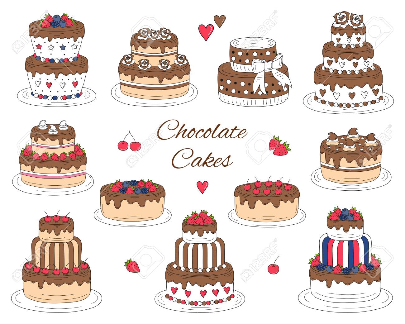 チョコレートケーキイラスト無料イラスト・フリー素材なら「イラストAC」