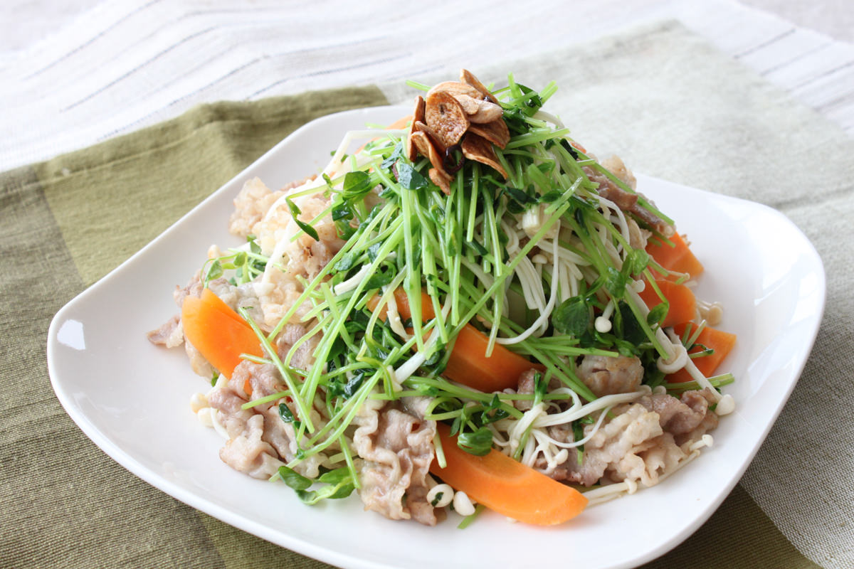 包丁いらず！ カット野菜で豚肉のめんつゆマヨ炒め