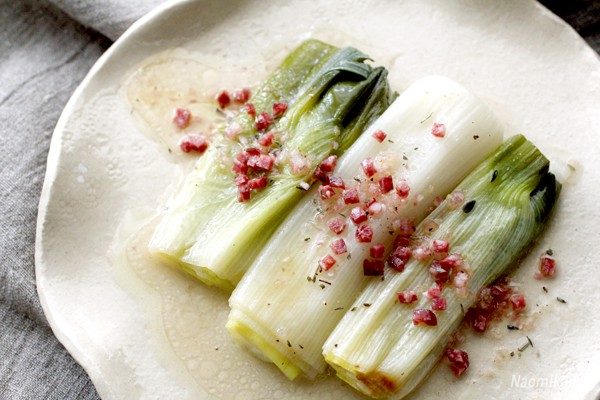 シンプルで美味しい 長ねぎのレンジ蒸し