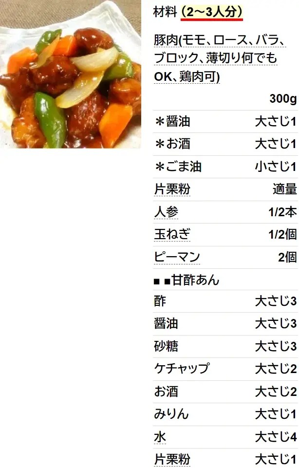 揚げないナポリタン風酢豚