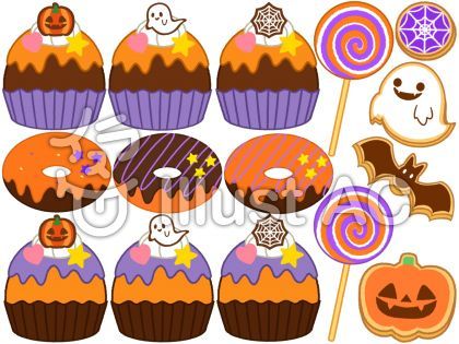 ハロウィンカップケーキのイラスト素材34845228- PIXTA