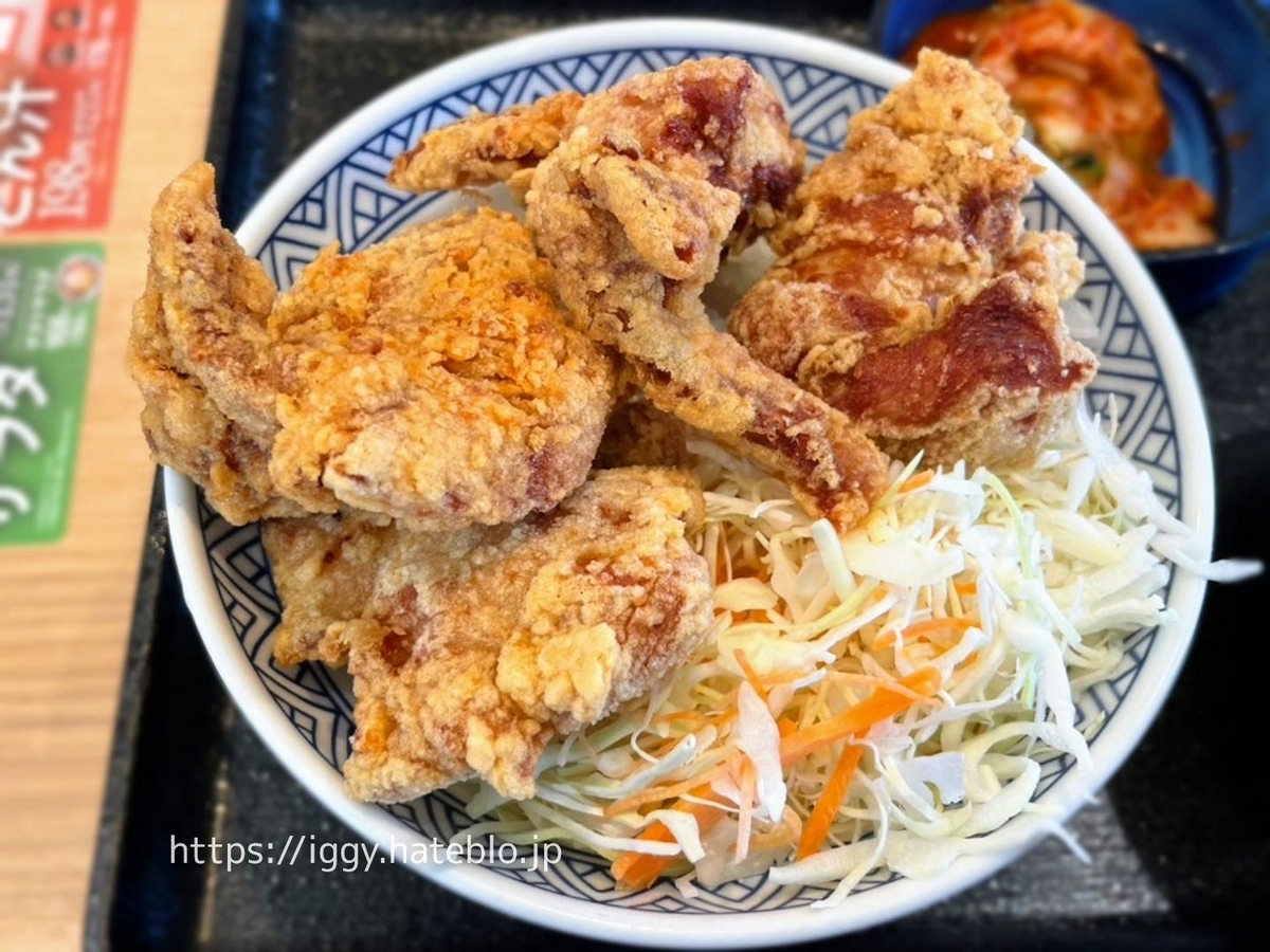 吉野家の「から揚げ丼」がまさかの美味しさ！ジュワっと溢れる肉汁がたまらないのよ