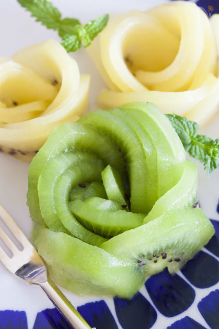 カットフルーツプリントボタン