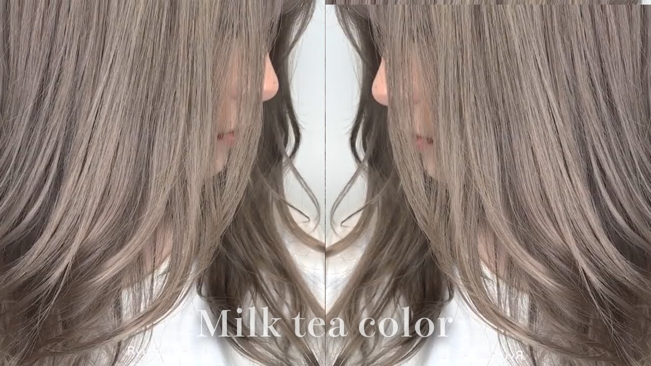 ミルクティーベージュ １７レベルベース向け カラーレシピ カラープロセス ケアブリーチケアカラー ハイトーン - YouTube