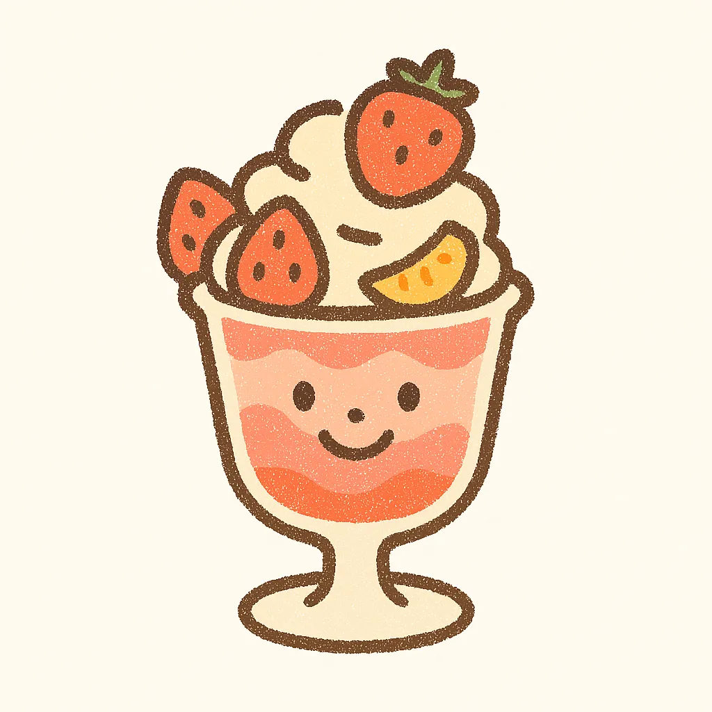 イチゴパフェイラスト無料イラスト・フリー素材なら「イラストAC」