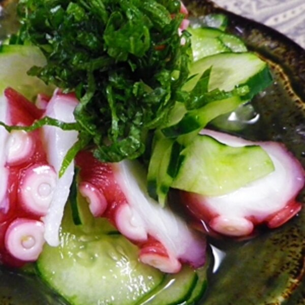 簡単副菜蒸しタコと大根の冬サラダ