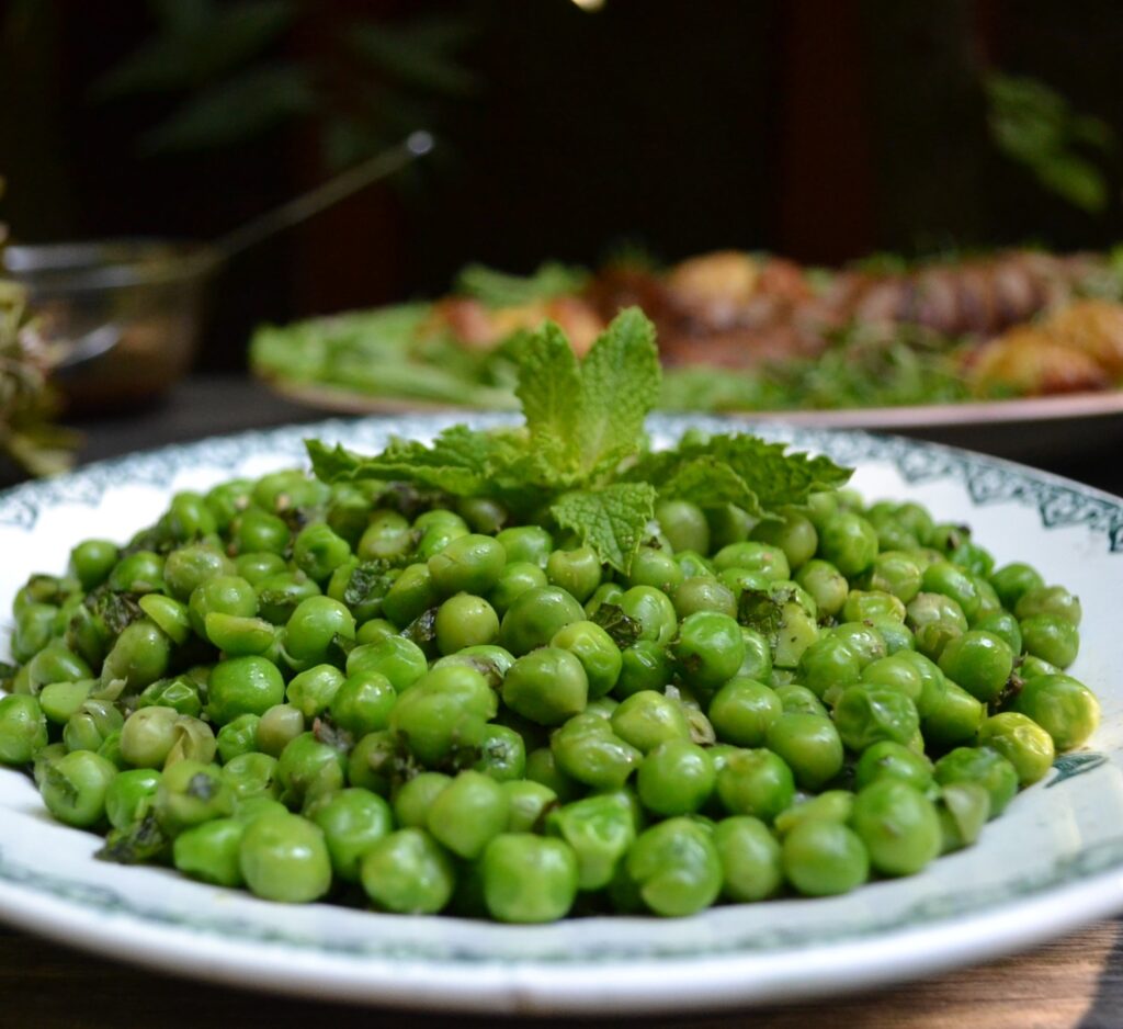 グリーンピースと豆腐の卵とじ