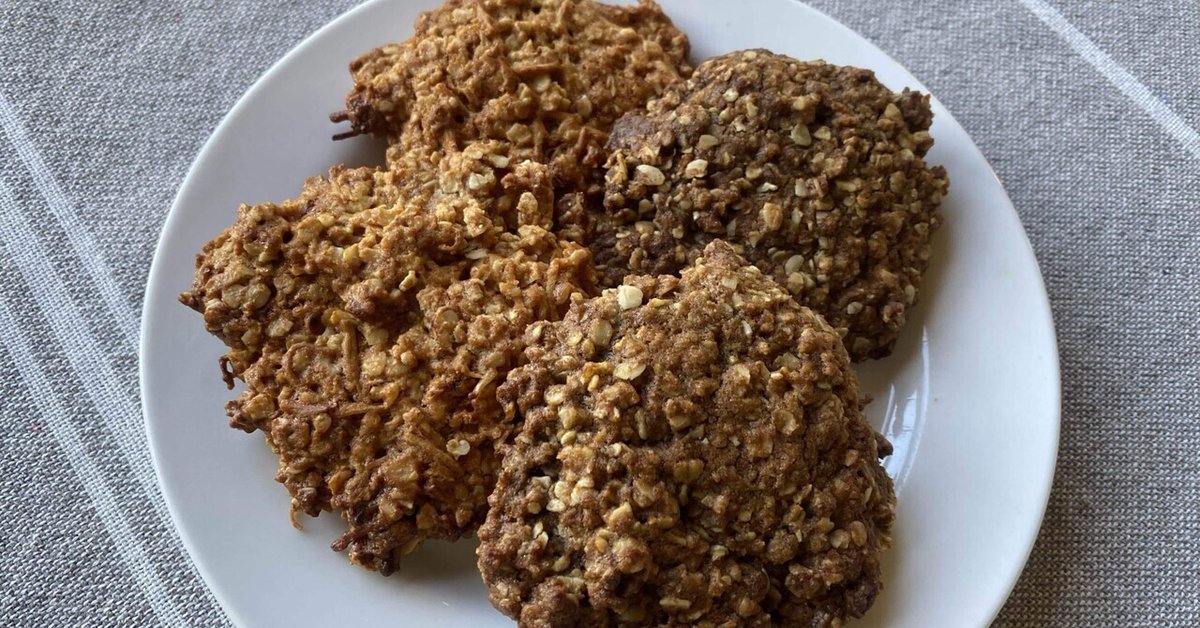 ヴィーガンスイーツ・材料３つの簡単ピーナッツバターオートミールクッキ