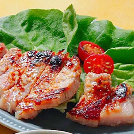 厚切り豚ロースの塩こうじ焼き 柚子こしょう添え館長の台所