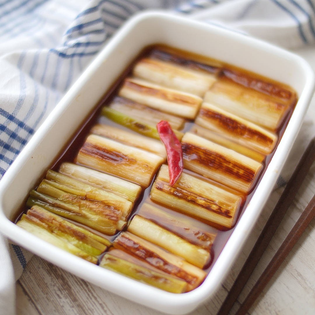 白ネギのごま油炒め