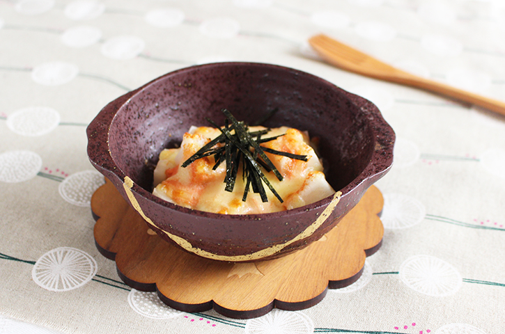 クリームチーズ入り🎃みたらしかぼちゃ餅のレシピ