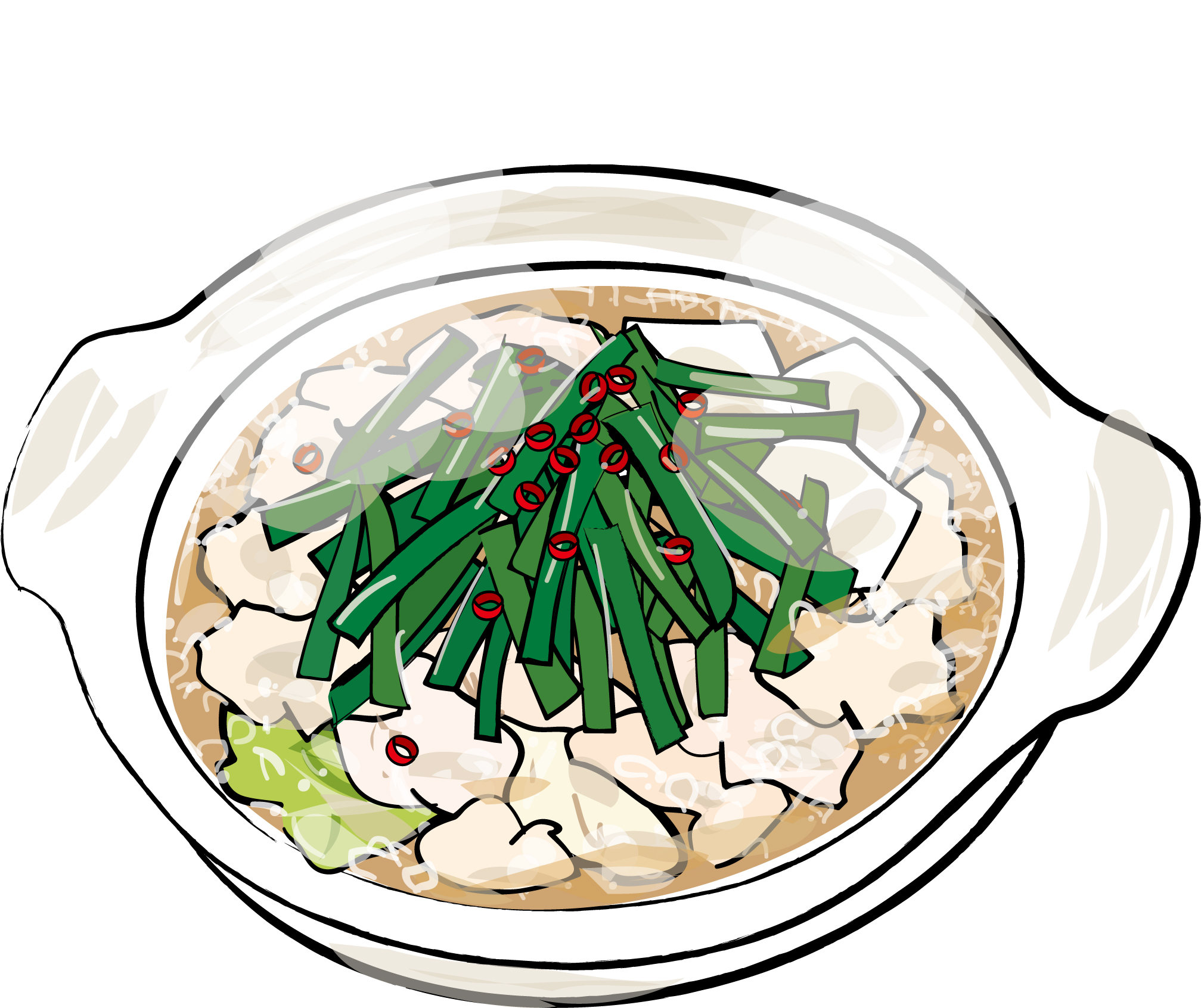 かわいいサラリーマンのもつ鍋イラスト簡単・無料ダウンロード素材アイコン