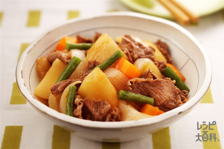 基本の肉じゃがと献立♡ 40分で完成！フル献立紹介👩🏻‍🍳主婦おうちごはん料理動画tiktok料理cooking料理女子手料理手料理レシピ晩御飯晩御飯レシピ肉じゃが献立献立記録