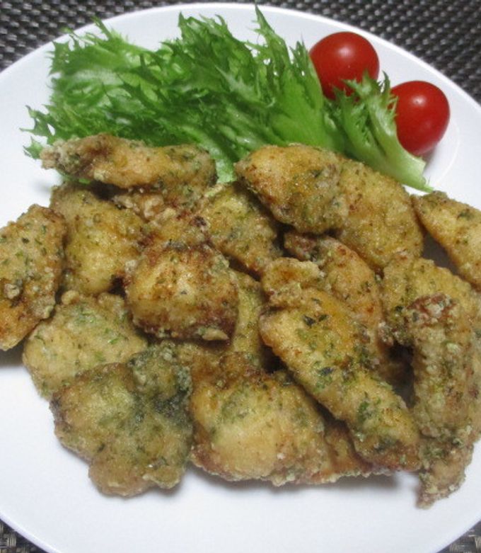 揚げたてサックサク！青のりチキン 青のり唐揚げ ♪