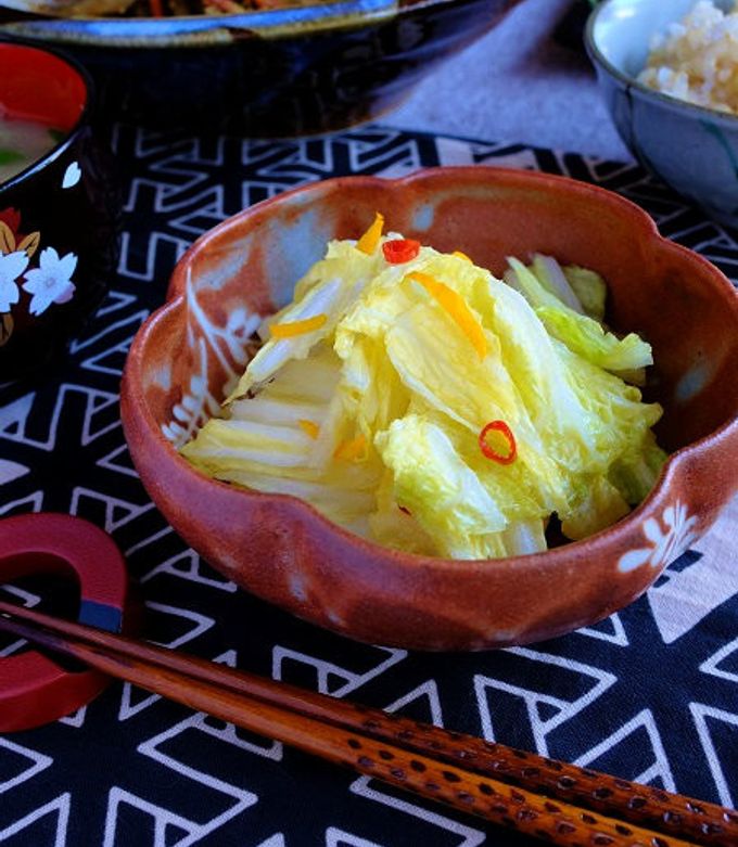 白菜の苦味を抑える工程あり 白だしで♪白菜の浅漬け