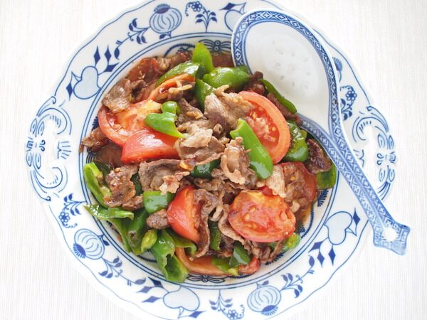 牛肉とトマトの炒めもの