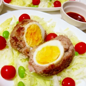 オーブン焼き！揚げない 胡麻入りスコッチエッグほっこりおうちごはん