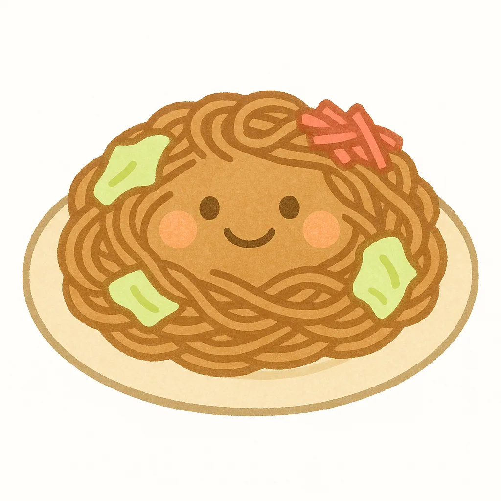 屋台の焼きそばイラストレイン🚂 - イラスト無料素材