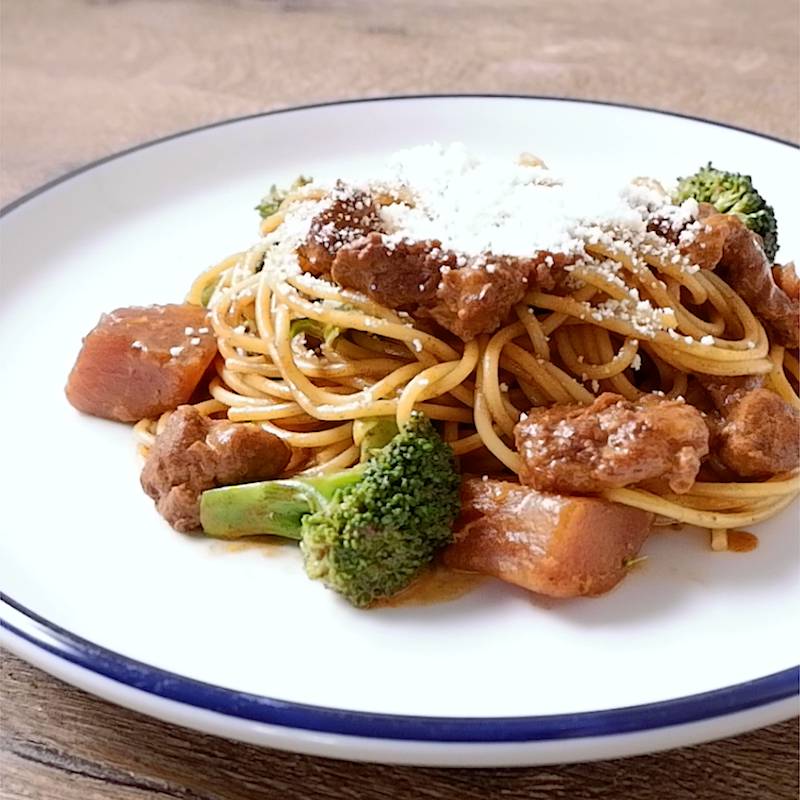 シチューをリメイク③ パスタのレシピ