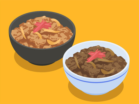 牛丼屋の無料イラストイラストセンタ