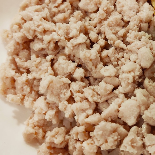 ねぎと鶏肉のそぼろそうめん