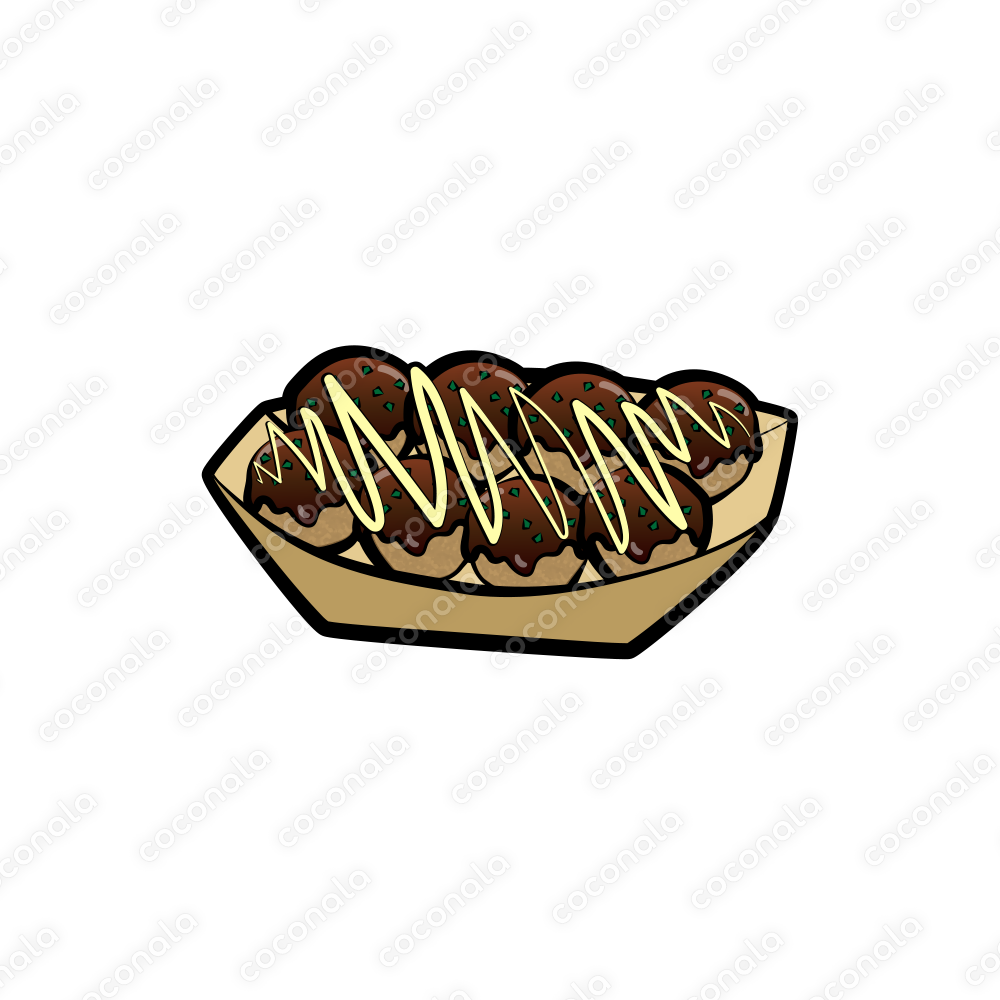 たこ焼きイラスト背景透過ありイラスト - No: 1448937無料イラスト・フリー素材なら「イラストAC」