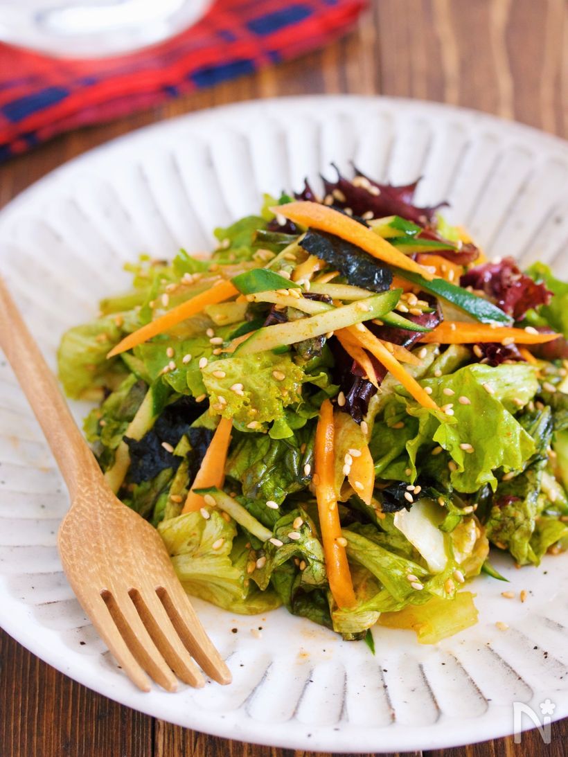 わずか3分！毎日食べたい やみつきサニレタサラダ これ使える！めちゃ旨副菜サニーレタスサラダレシピ 健康 塩昆布 チョレギレタス大量消費時短簡単レシピ- YouTube