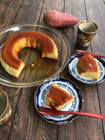 ハロウィンのバターナッツカボチャプリン