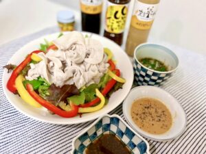 さっぱり万能ダレで食べる豚しゃぶサラダ