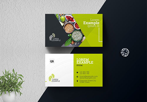 飲食店ショップカード名刺テンプレートサンプル – はんこ屋さん21 公式