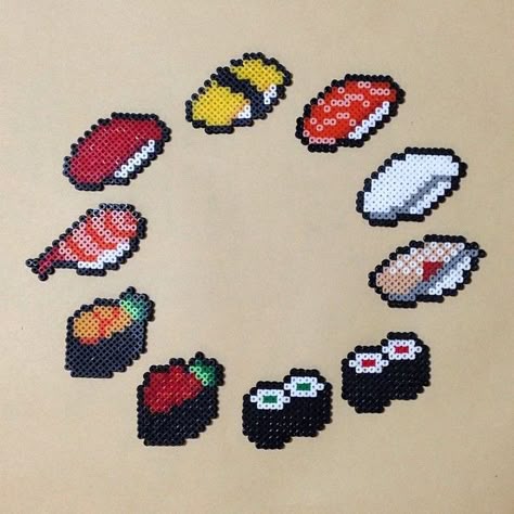 アイロンビーズ図案 小さなマリオアイテム - MI-YU☆のアイロンビーズアトリエ～perlerbeads design～