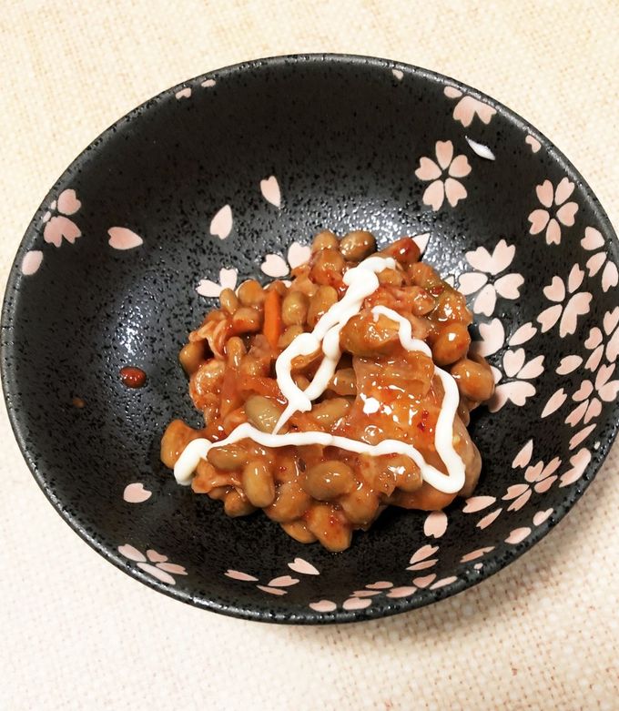 太ちくわのキムチ納豆