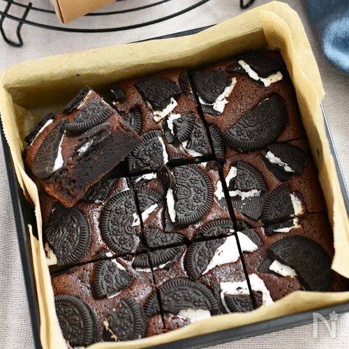 ブラウニーレシピ ♡虜になる♡まっくろくろすけオレオブラウニー♡レシピあり♡チョコレシピもあり美桜オフィシャルブログ「美桜mio同盟」Powered by Ameba