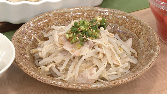 豚バラもやしのレンジ蒸し