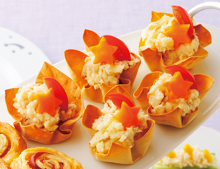 次女ちゃん誕生日。おすすめポテトサラダの盛り付け方♥hanahiyofu こどもの成長に寄り添う家具づくり + おうちのこと