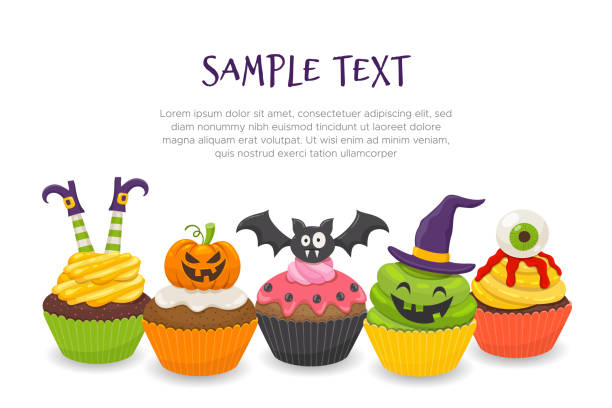ハロウィンカップケーキ ベクター,ステッカーイメージ_グラフィックス id 380545745_PRF画像 フォーマットEPS_jp.lovepik.com