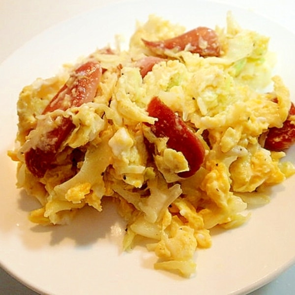 「ソーセージとキャベツのパスタ」の献立